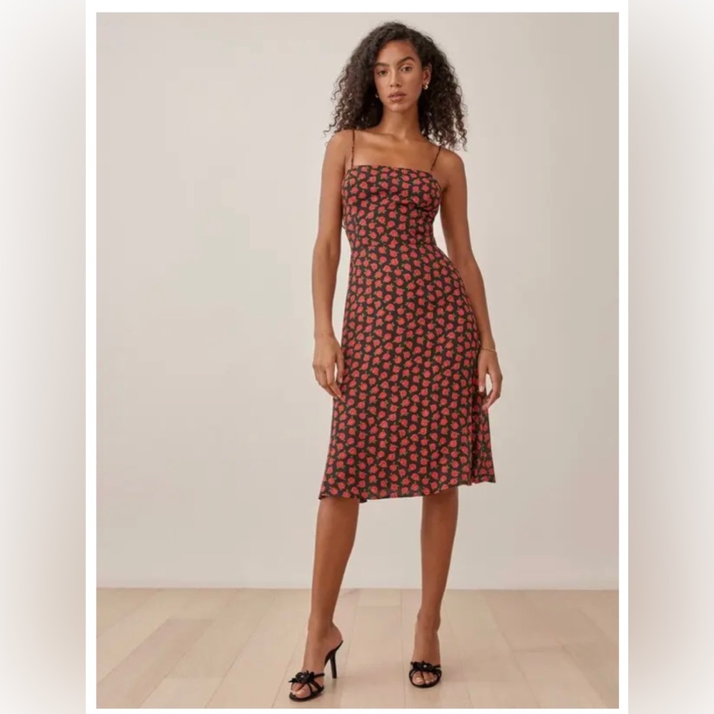 Reformation Peach Dress in Cassandra, NWT